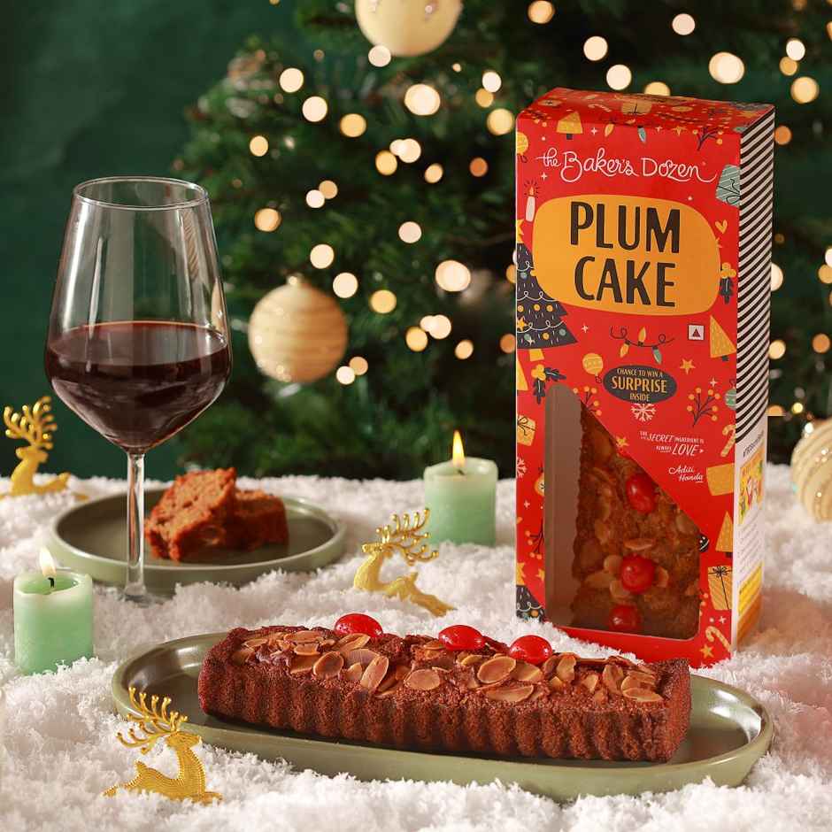 The Baker's Dozen Plum Cake Rum and Brandy soaked