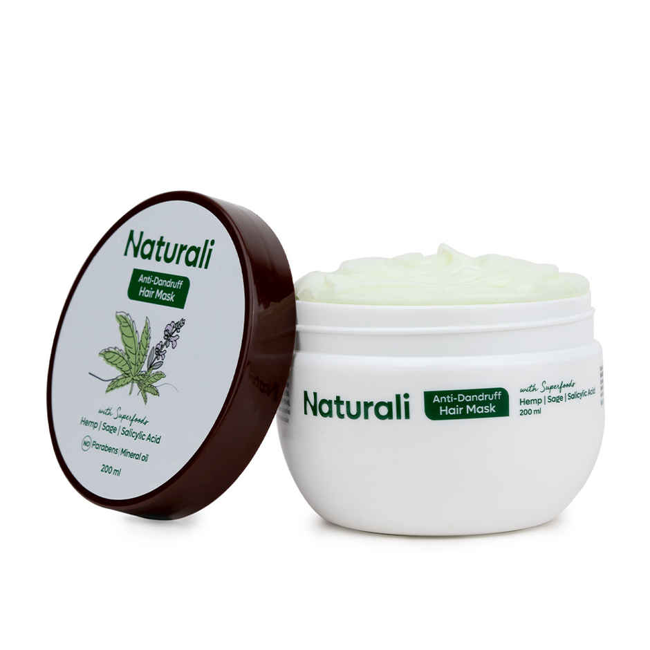 Naturali Anti-Dandruff Hair Mask - Hemp | Sage | Salicylic Acid | Clarifies Scalp