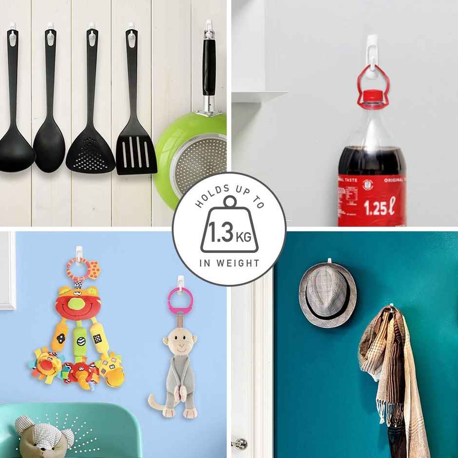 Command Wall Hook | Medium Size, Capacity | 1.3Kg