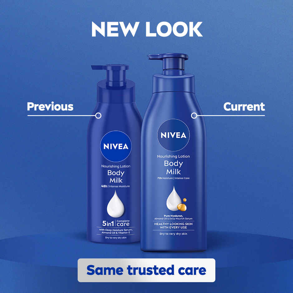 NIVEA Nourishing Body Lotion Body Milk|48 H Moisturization|2X Almond Oil|For Very Dry Skin