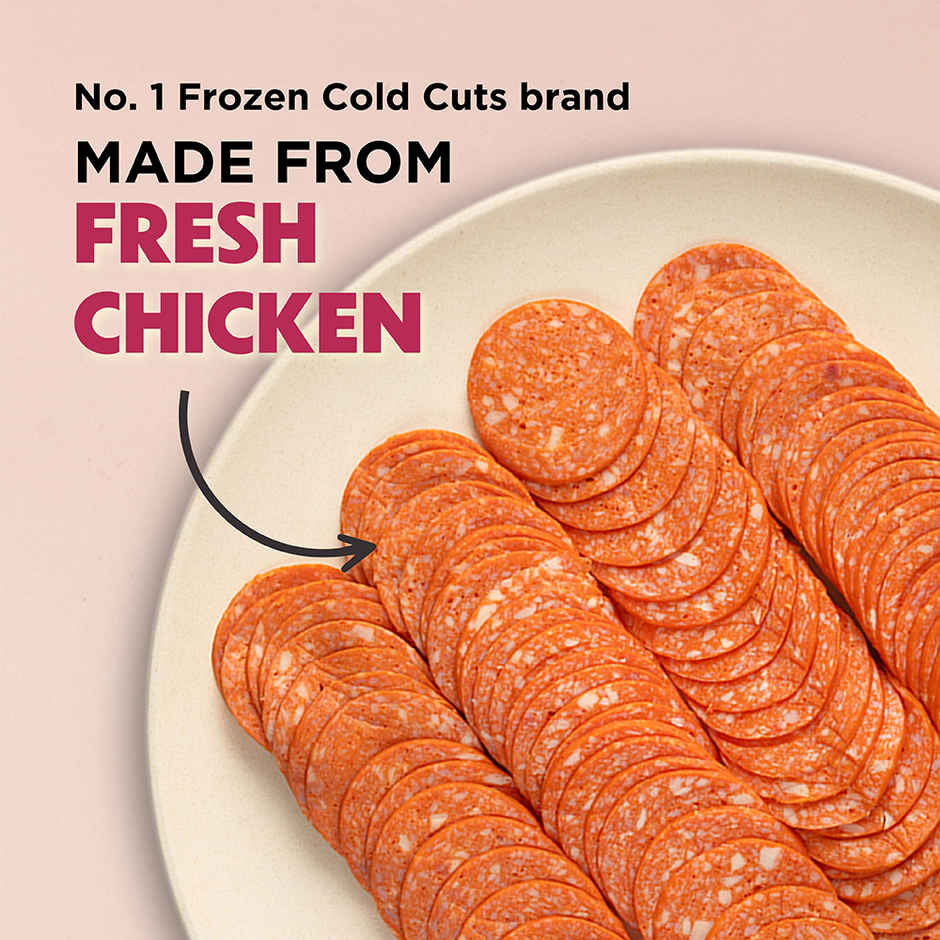 Prasuma Chicken Pepperoni Salami | Smoked & Cured Tangy Flavour | Fresh Chicken, No Soya