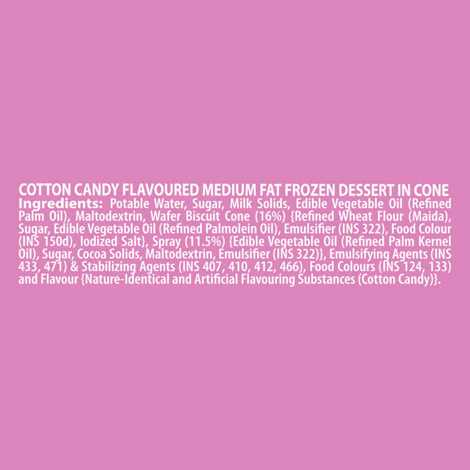 Cream Bell Cotton Candy Ice Cream Cone