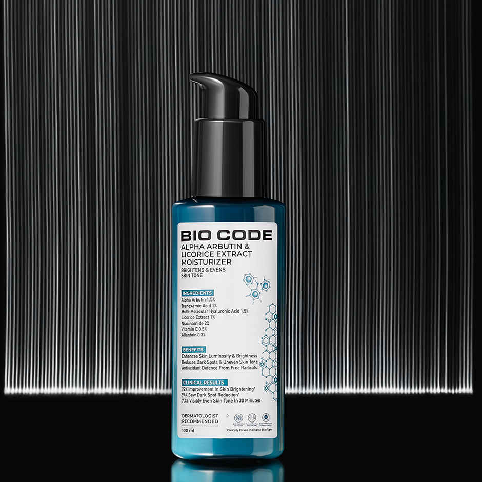 Bio Code Alpha Arbutin & Licorice Extract Brightening Moisturizer | AI-Enhanced Formula