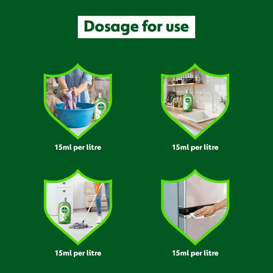 Dettol Liquid Disinfectant for Floor Cleaner, Surface Disinfection (Lime Fresh)
