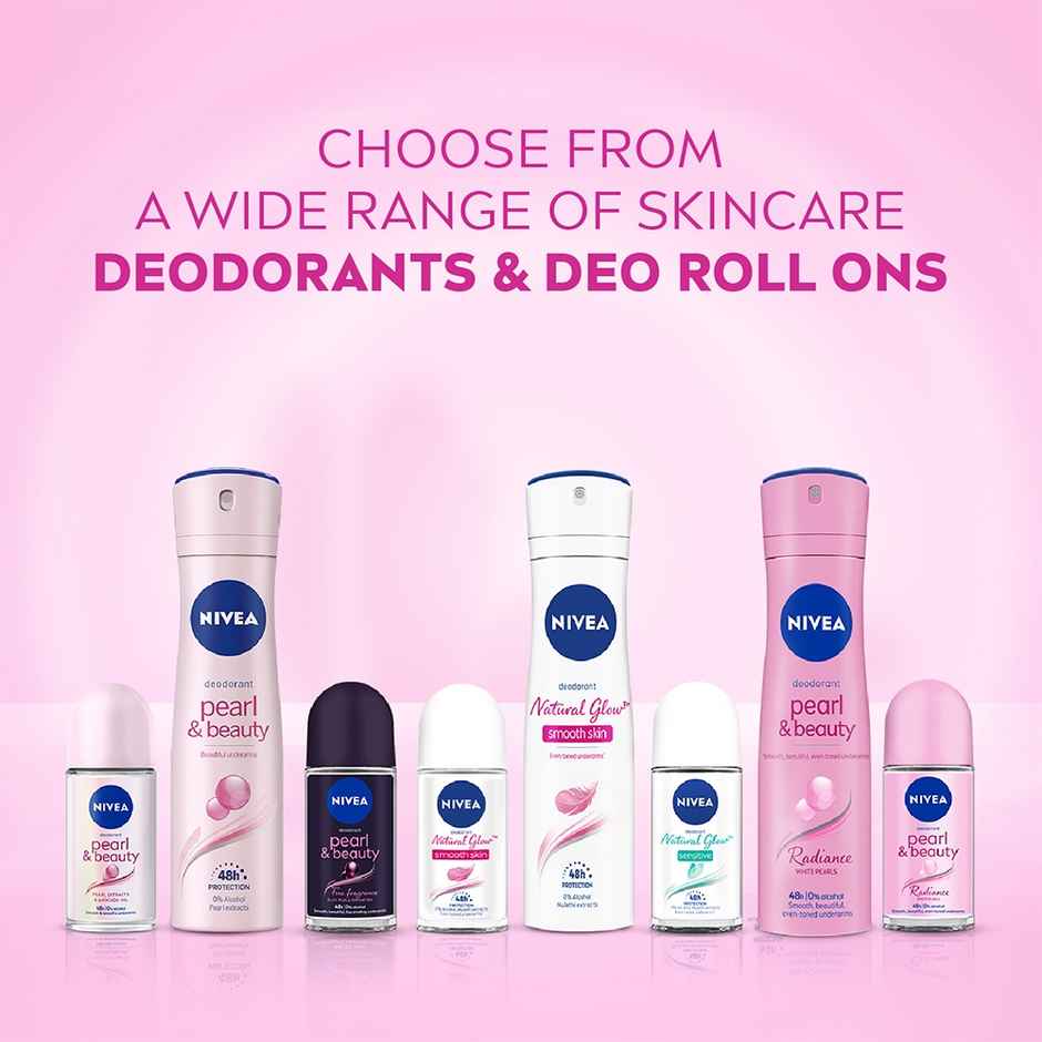 Nivea Natural Glow Even-toned & Smooth Skin 72h Protection Roll On Combo