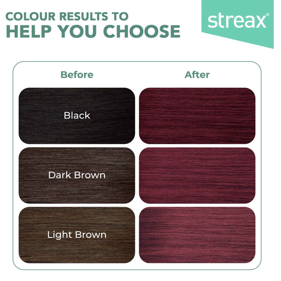 Streax Cream Hair Colour Burgandy