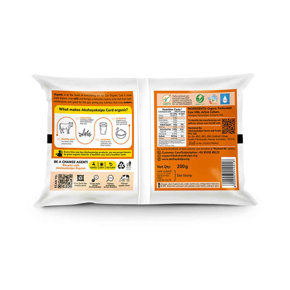 Akshayakalpa Organic Curd Pouch