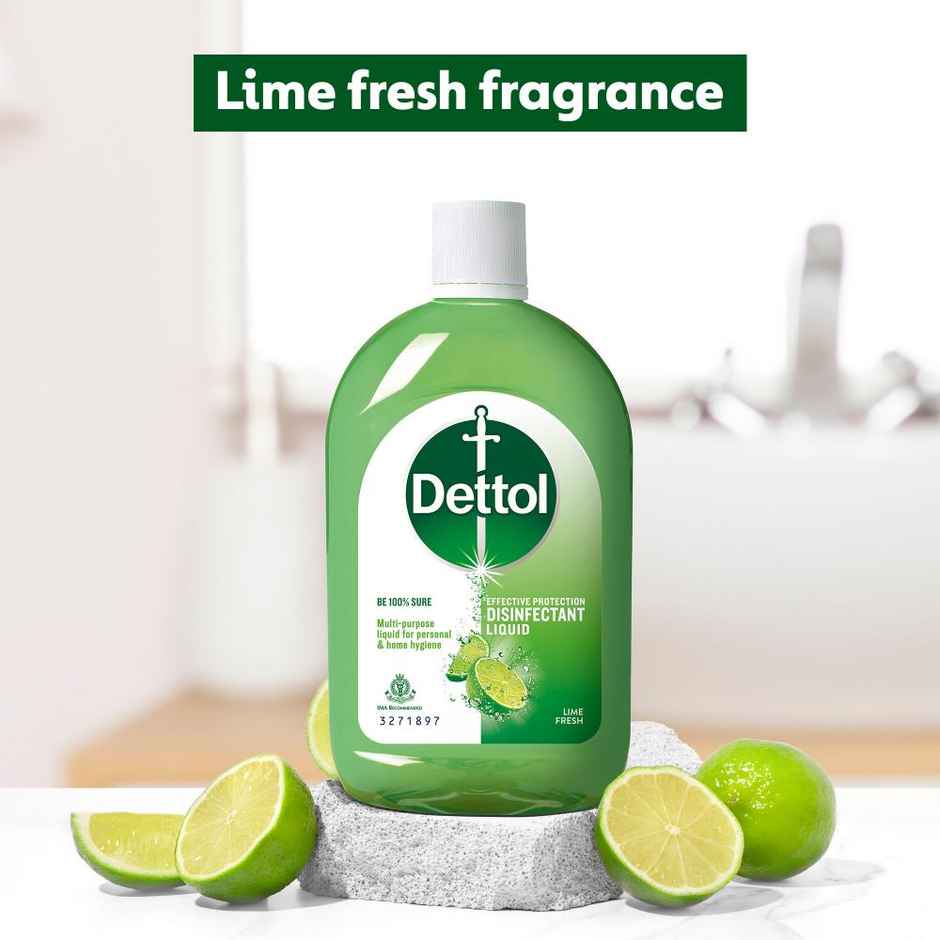 Dettol Liquid Disinfectant for Floor Cleaner, Surface Disinfection (Lime Fresh)
