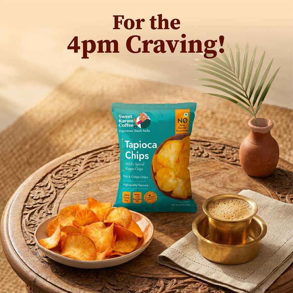 Sweet Karam Coffee Classic Tapioca Chips | No Palm Oil
