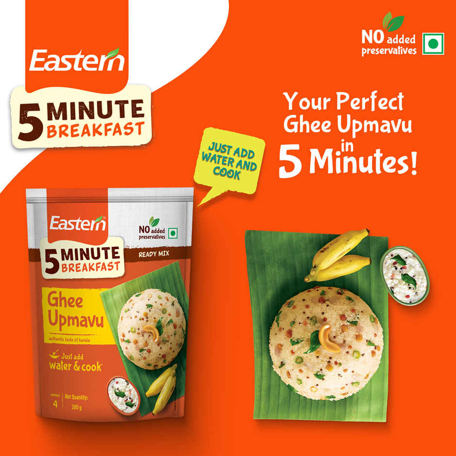 Eastern 5 Min Instant Breakfast Ghee Upmavu Ready Mix Combo  