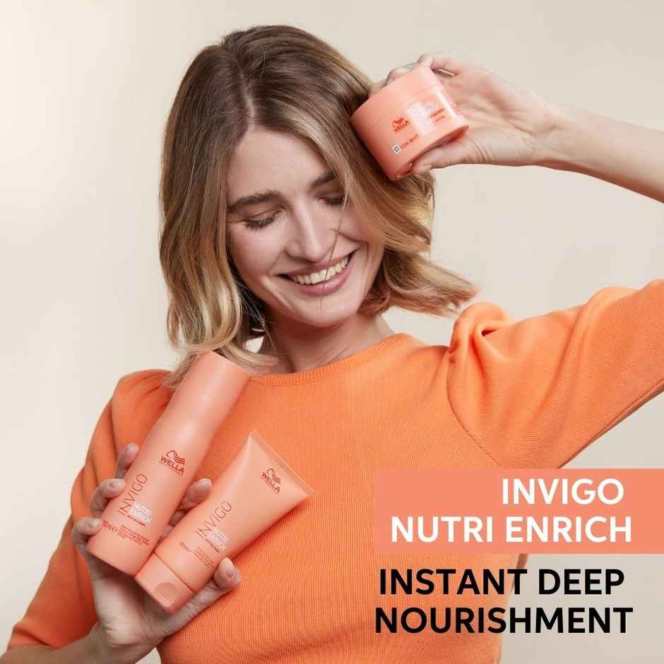 Wella Professionals Invigo Nutri Enrich Hair Mask For Dry, Frizzy & Damaged Hair with Goji Berry