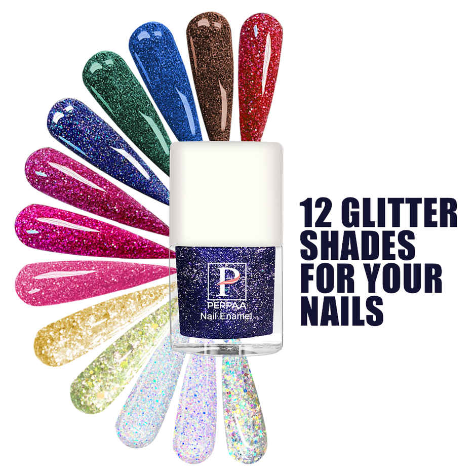 PERPAA Beauty Glitter Nail Paint | Brown Glitter