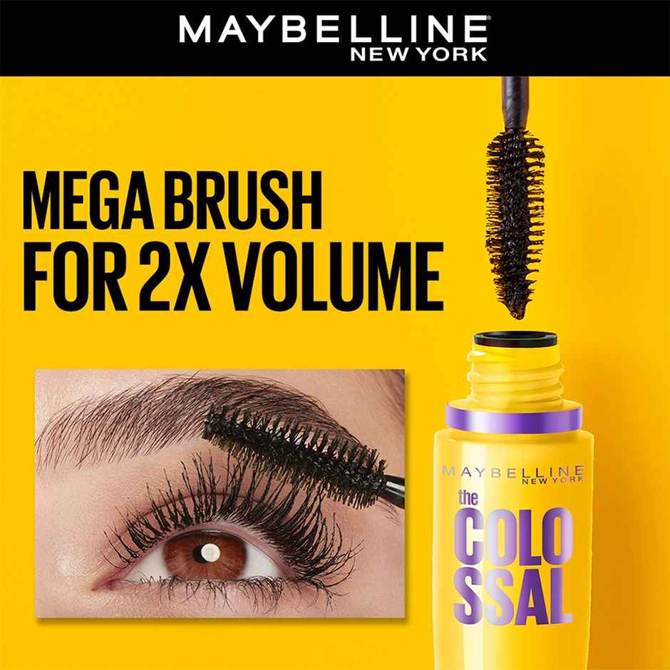Maybelline New York Volume Express Colossal Mascara Washable Glam Black