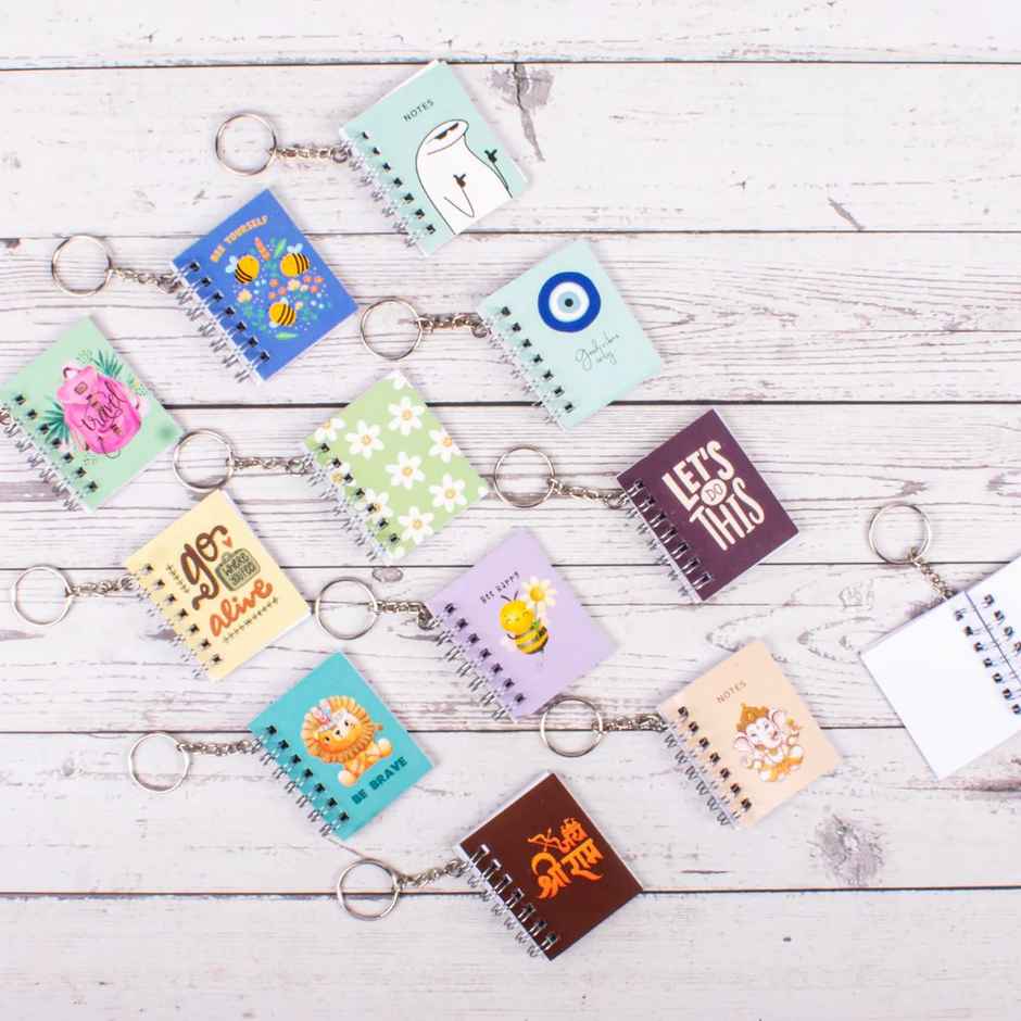 Itsy Bitsy Key Chain Notebook Bee Happy L6.8 x W5.3cm 70gsm 80pages 1 Book Lb