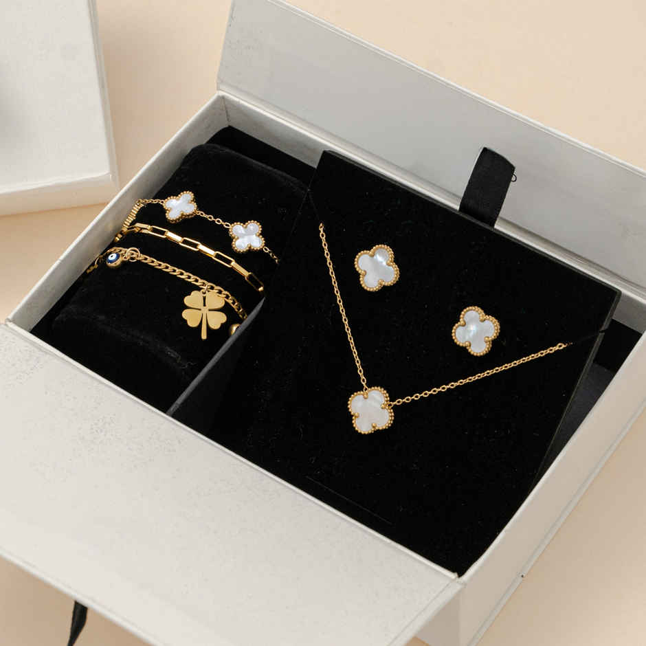 ZAISHA Lux Jewellery Gift Box | 18K Gold Plated | Birthday | Anniversary | Valentines gift