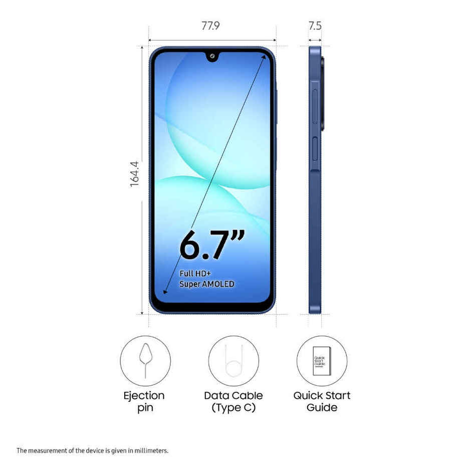 Samsung Galaxy A17 5G Blue 8GB RAM 256GB Storage 50MP Camera Super AMOLED Gorilla Glass Victus AI