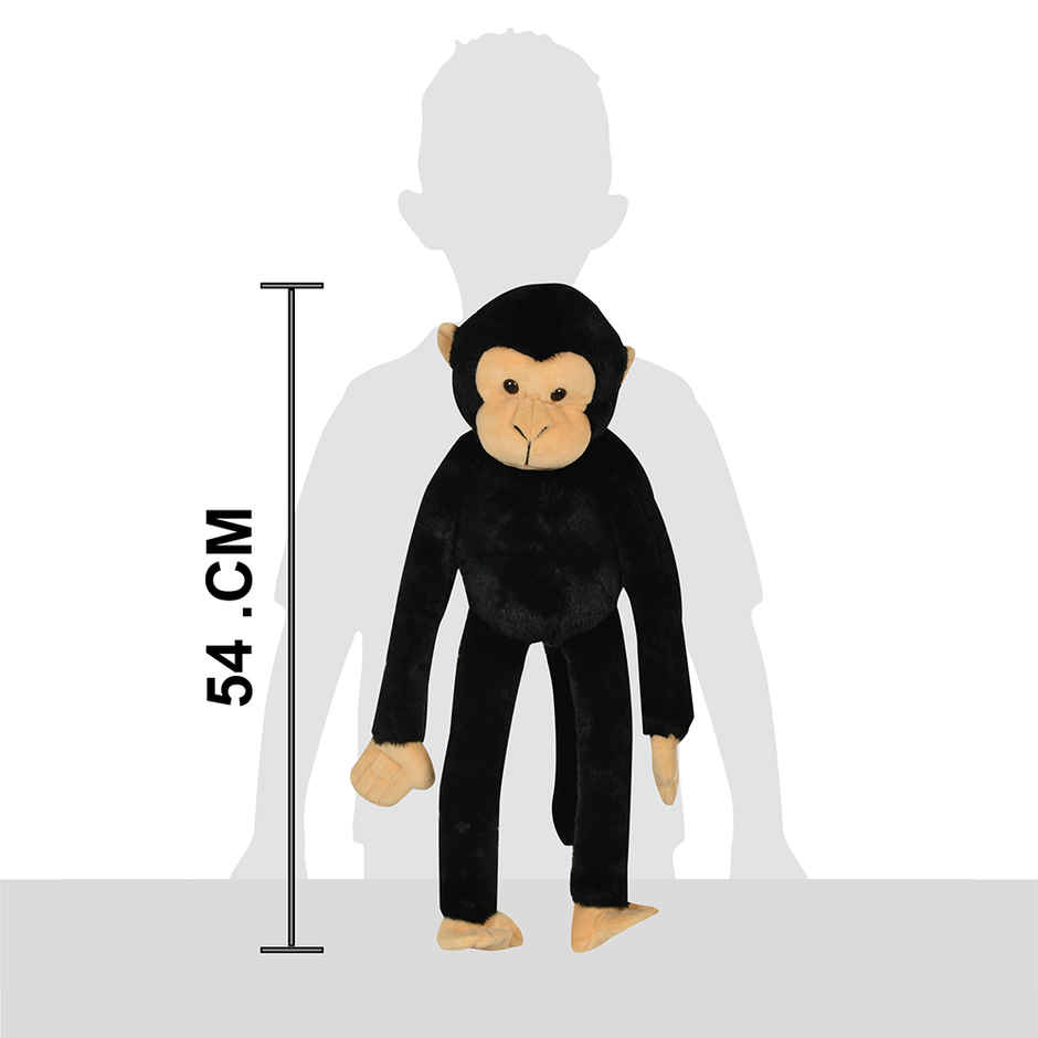 Mirada Black Hanging Monkey Soft Toy - 52Cm