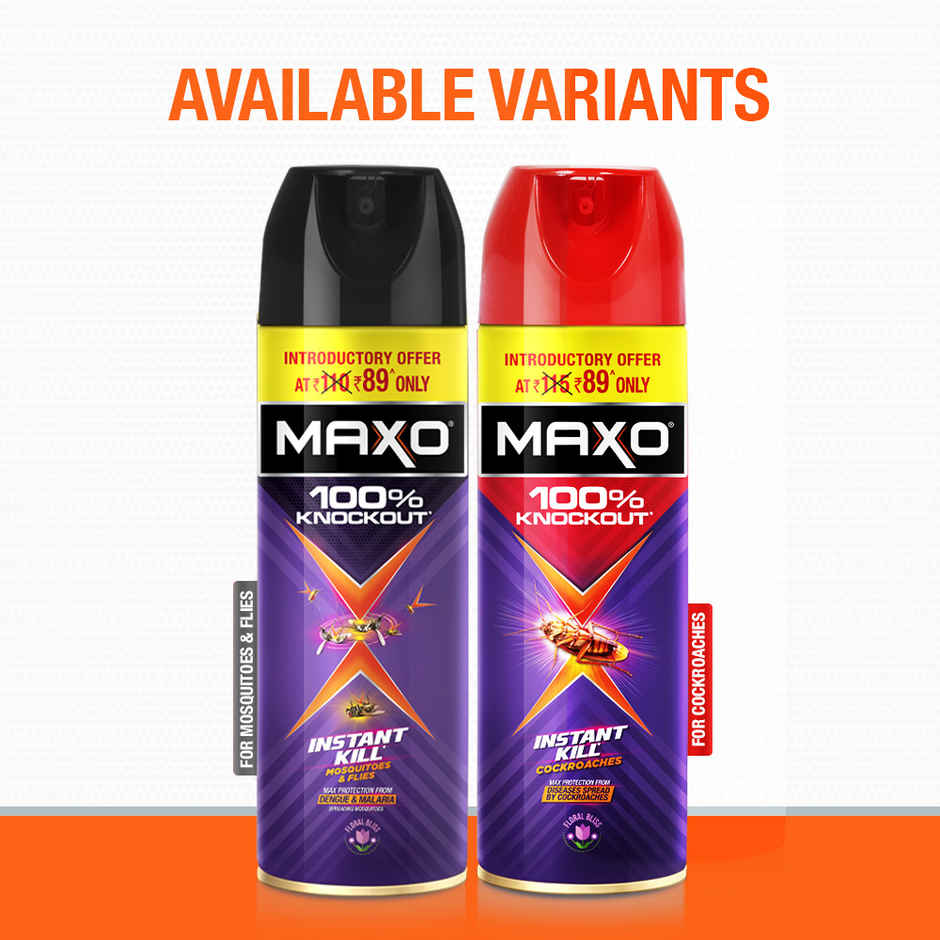 Maxo Crawling Insect Killer, Cockroach Killer Spray |Floral Fragrance