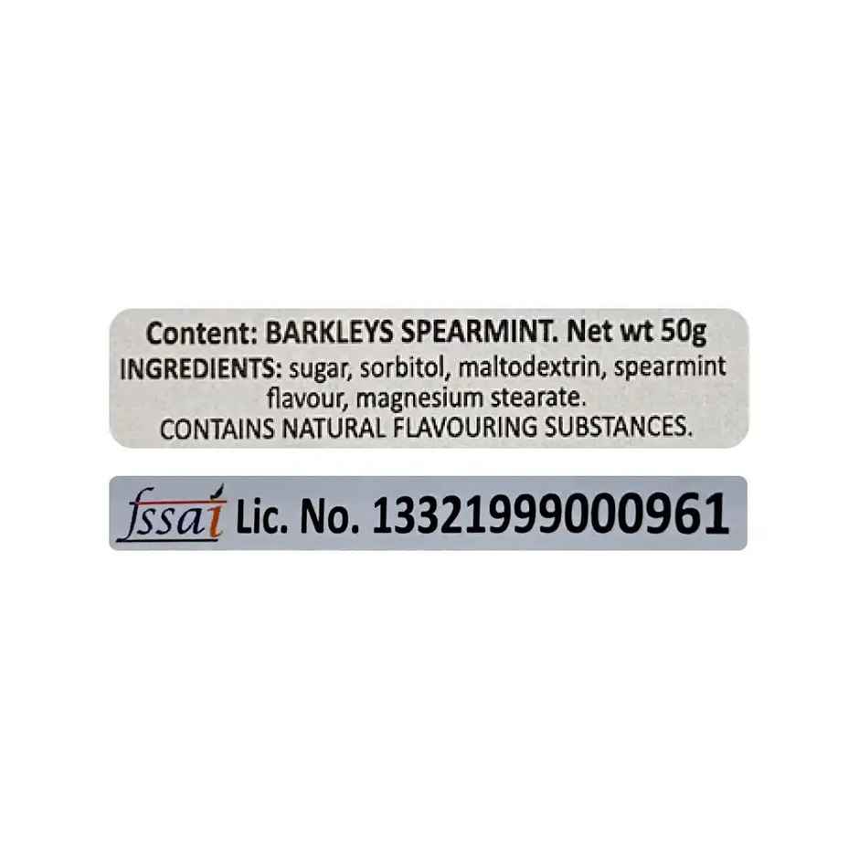 Barkleys Spearmint Intense Mint Candies