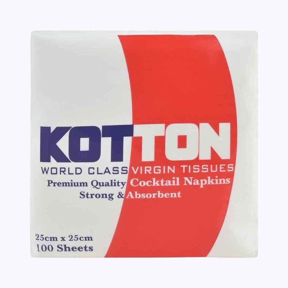 Kotton Multipurpose Napkin | 100% Virgin Pulp-Paper | 25 cm X 25 cm