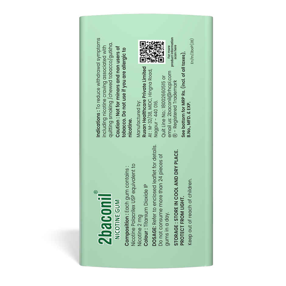 2baconil 2mg Pan Flavour Nicotine Gum