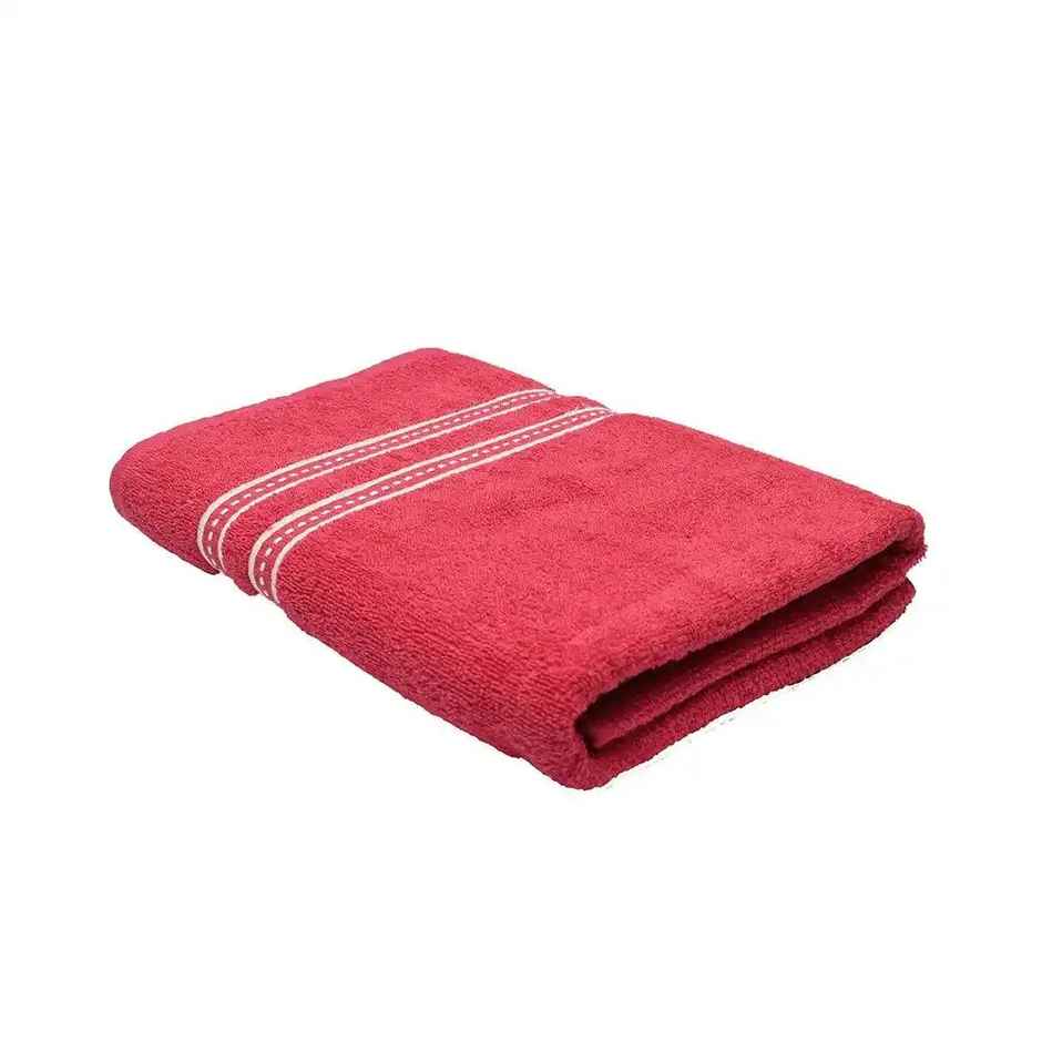 Capsicum Cotton Bath Towel Large Size | 450 GSM | 28 x 56 in | Fuschia Pink