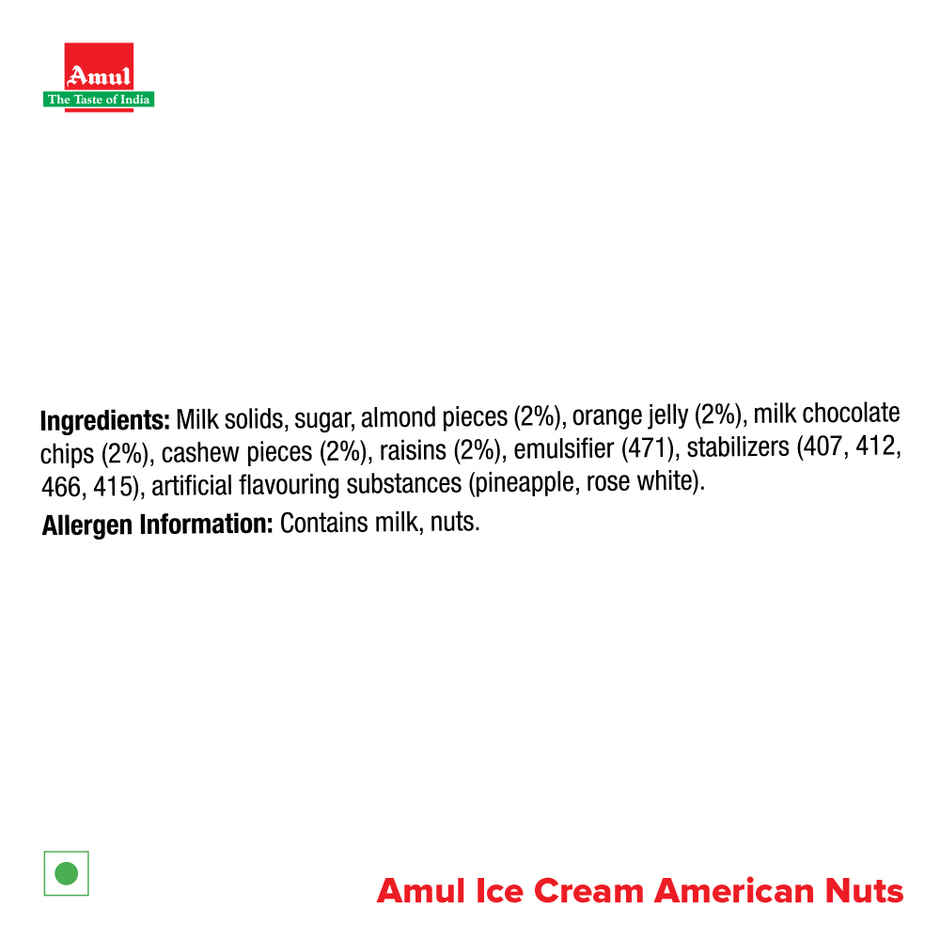 Amul American Nuts Ice Cream Cup Combo 