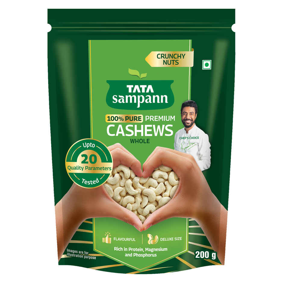 Tata Sampann 100% Pure Premium Cashews/Kaju Whole