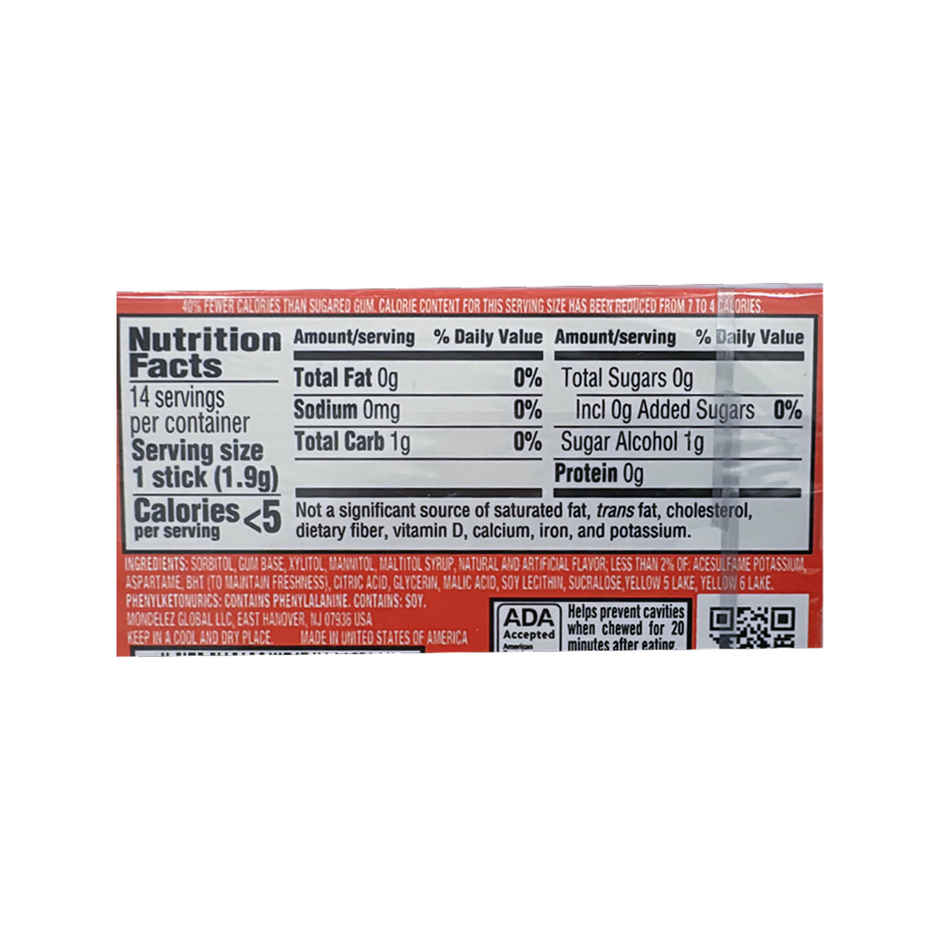 Trident Tropical Twist Sugar Free Chewing Gum