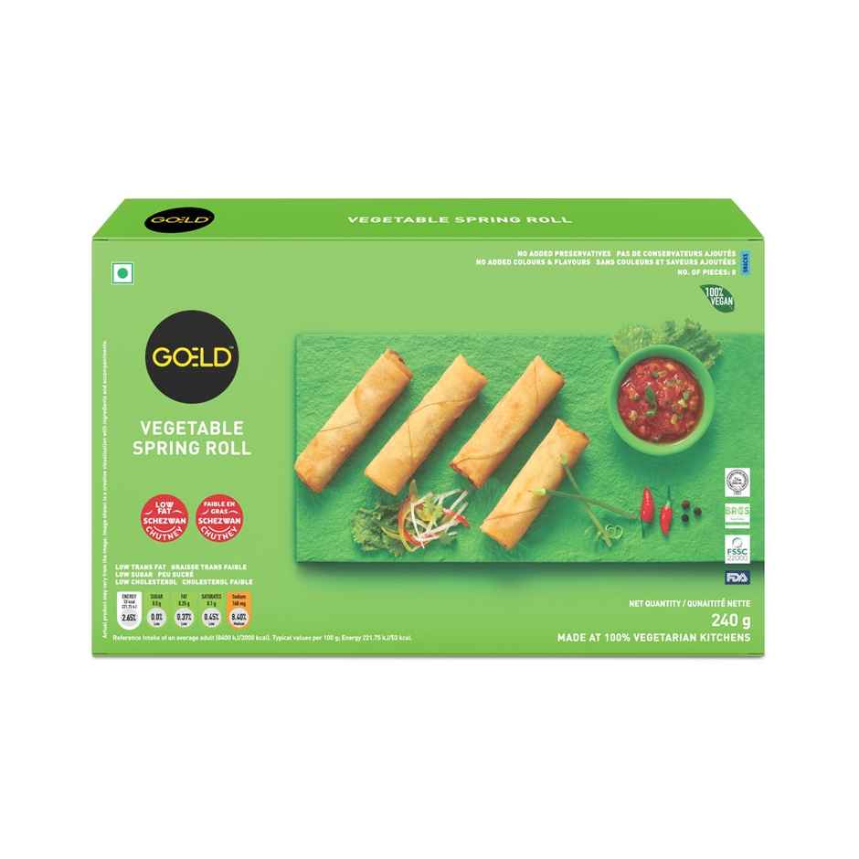 Goeld Vegetable Spring Roll | Crispy Snack | No Added Preservatives