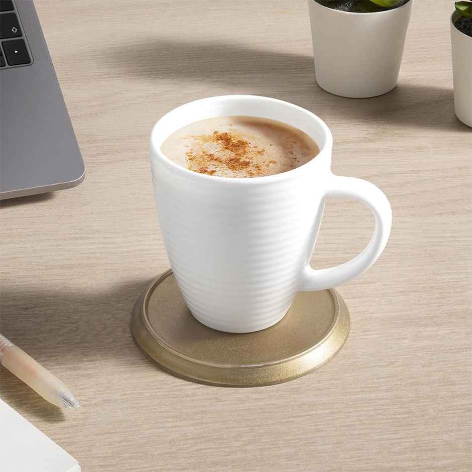 Larah By Borosil Orbit Opalware Set Of 2 Tea/Coffee Mugs, 240Ml Each, Microwave & Dishwasher Safe