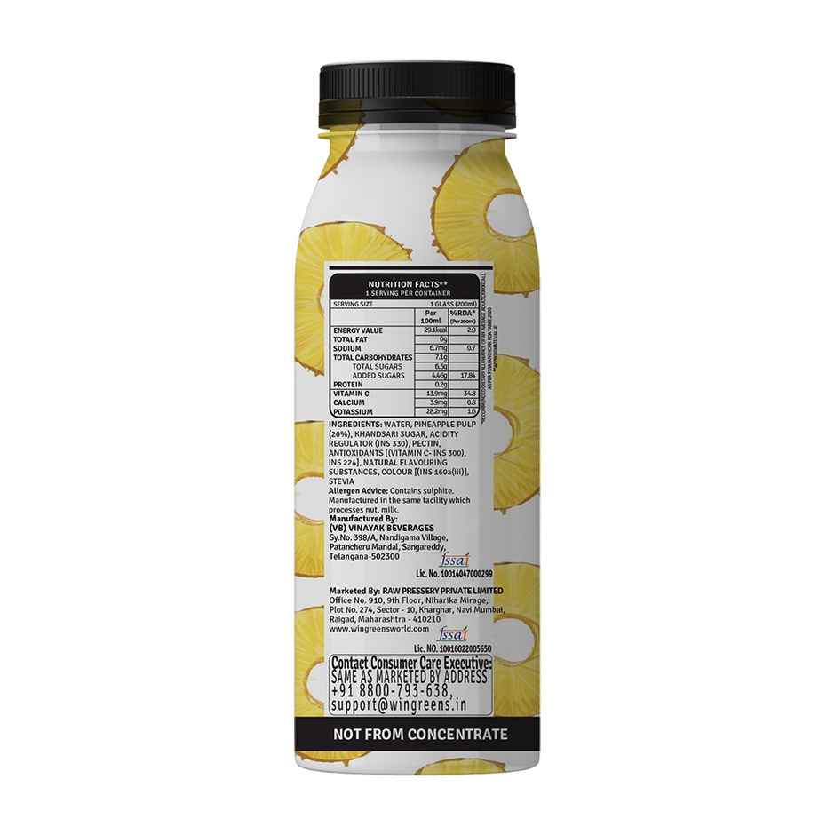 Raw Pressery Refreshers Pineapple Fruit Juice