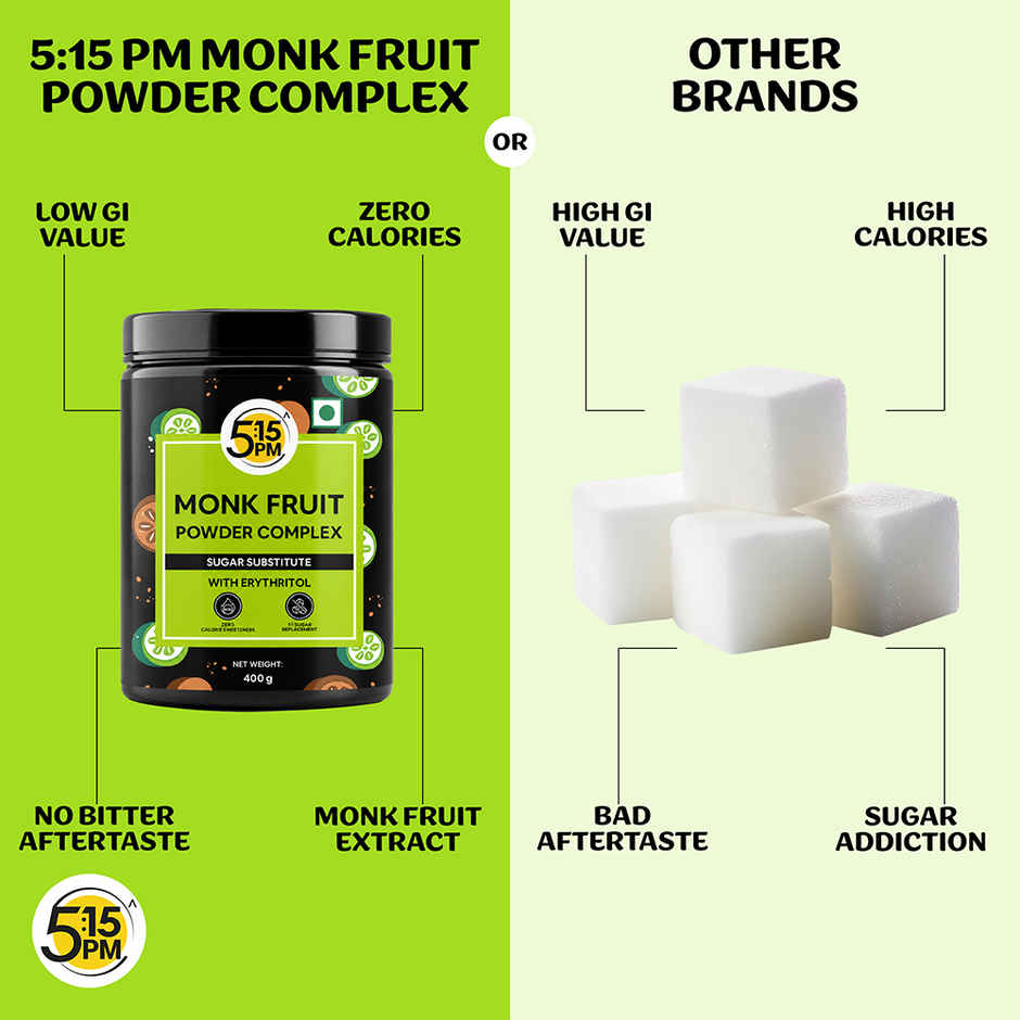 5:15PM Monk Fruit Complex with Erythritol | Monk Fruit For Cooking & Baking