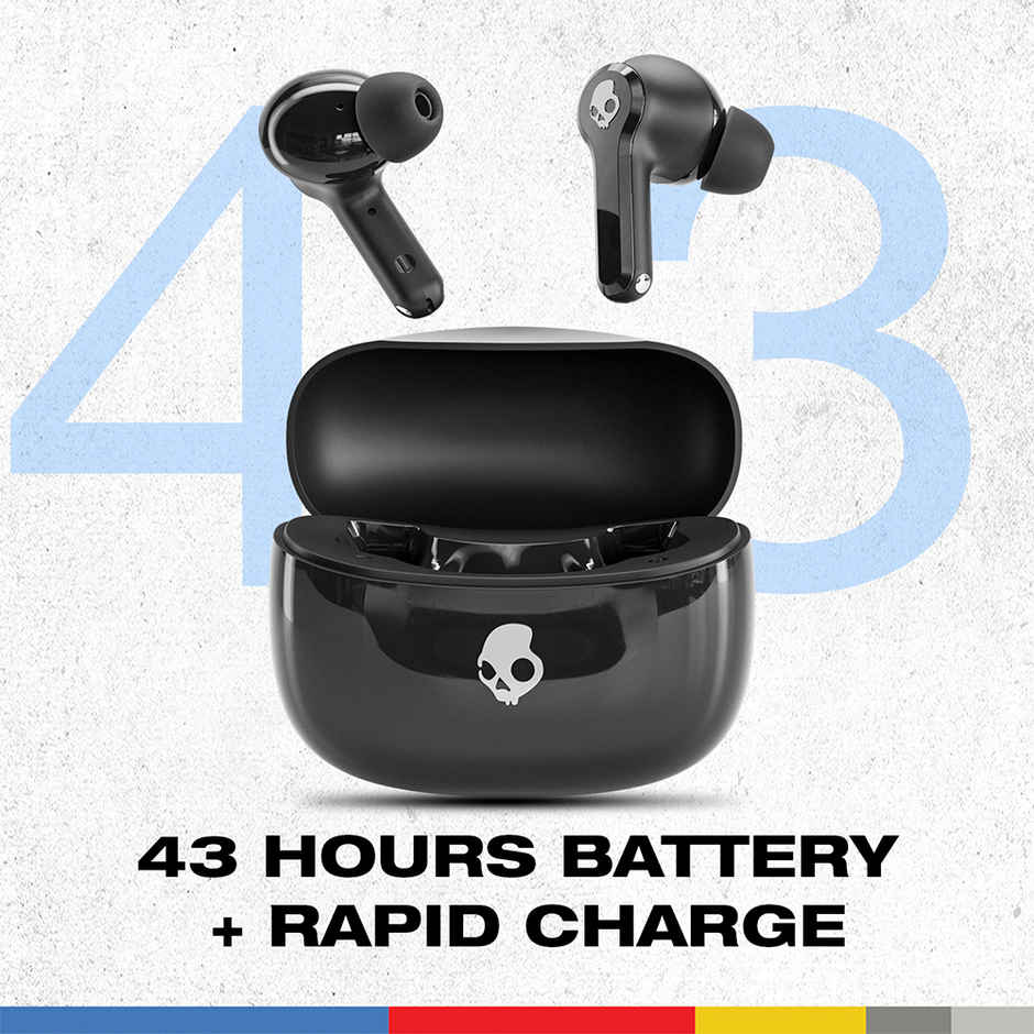 Skullcandy Inkd ANC Wireless Earbuds 43 Hour Battery Noise Cancelling Black