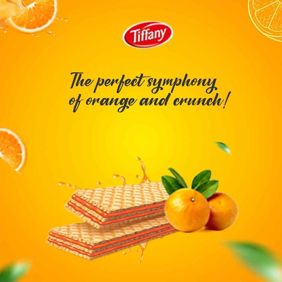 Tiffany Crunch N Cream Orange Flavoured Wafer Bar