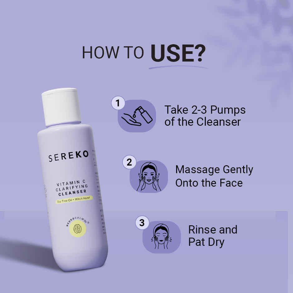 SEREKO Face Cleanser with Vitamin C & Tea Tree Oil for Brighter & Even Skin Tone