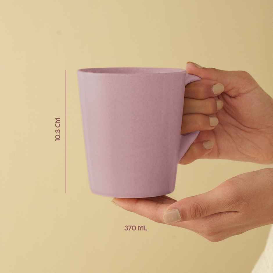 Borosil Porcelia Haven Lilac Tea Coffee Porcelain Mug Set Microwave Dishwasher Safe