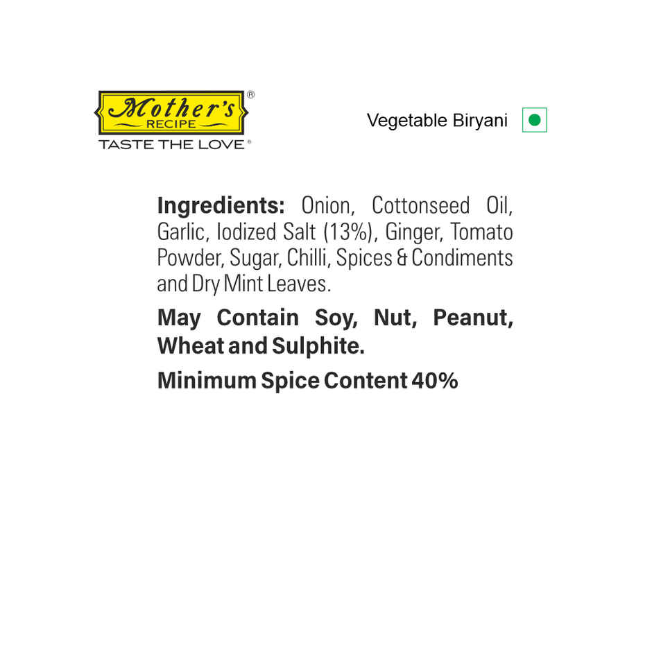 Mothers Recipe VEG Biryani Masala Mix