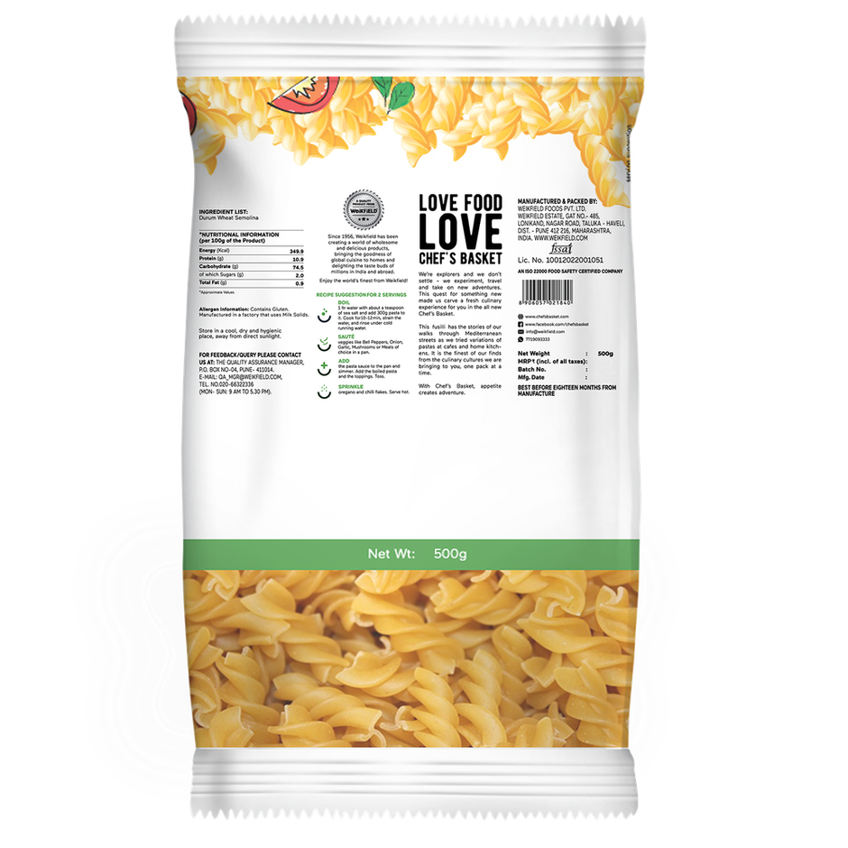 Chef's Basket - Durum Wheat Fusilli Pasta