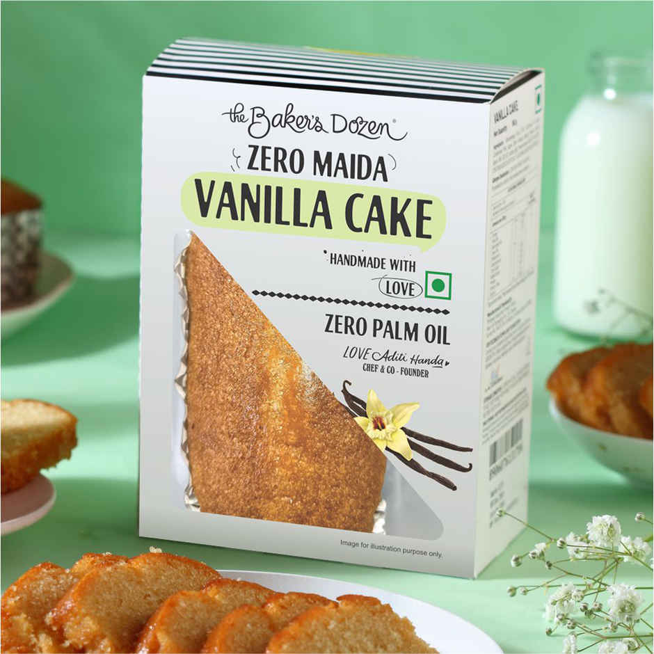 The Baker's Dozen Vanilla Cake | Eggless cake | Tea Cake | Zero Palm Oil | Zero Trans Fat | Combo