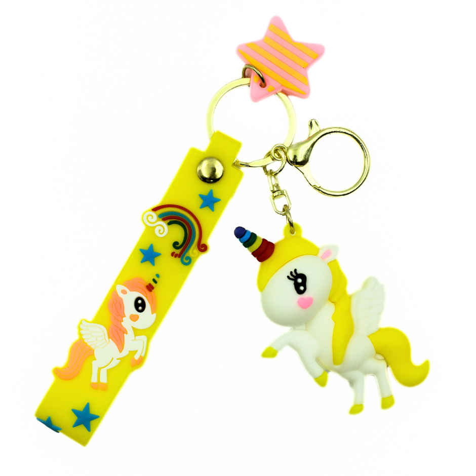 Unicorn Rubber Silicone Keychain(Colour May Vary)