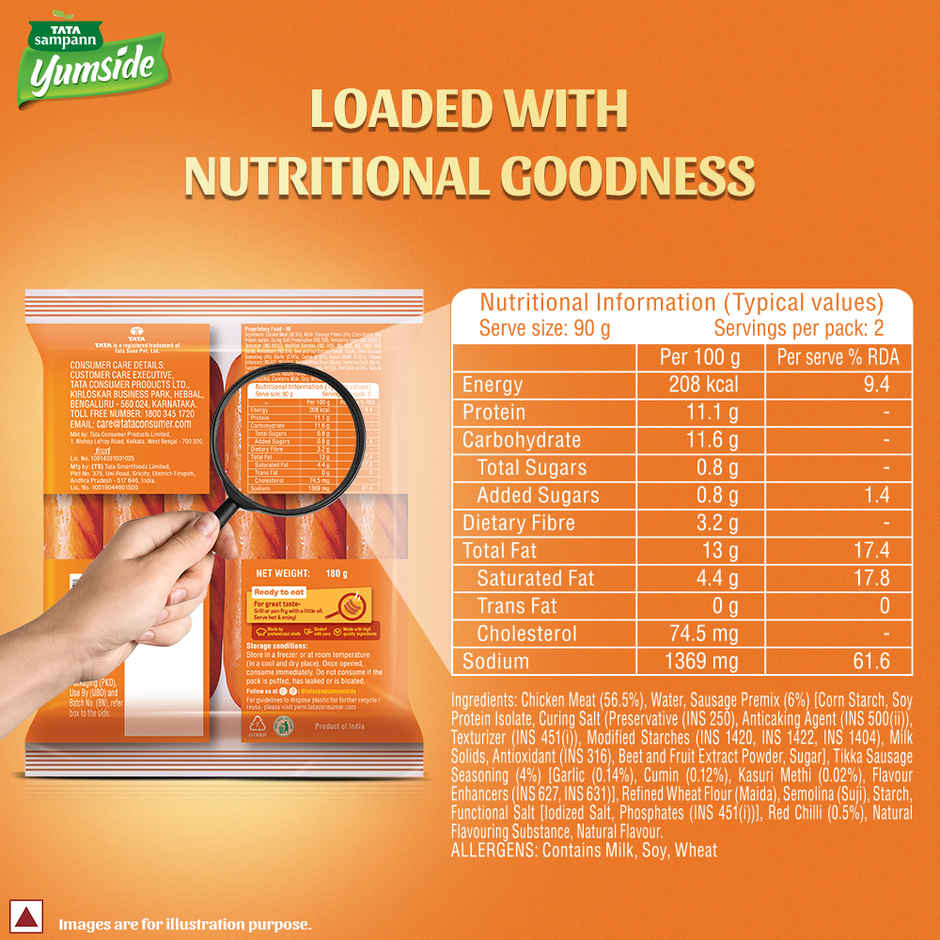 Tata Sampann Yumside Spicy Chicken Tikka Sausage Combo