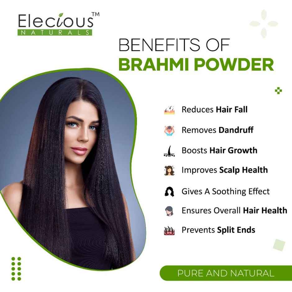 Elecious 100% Brahmi powder for Hair Growth