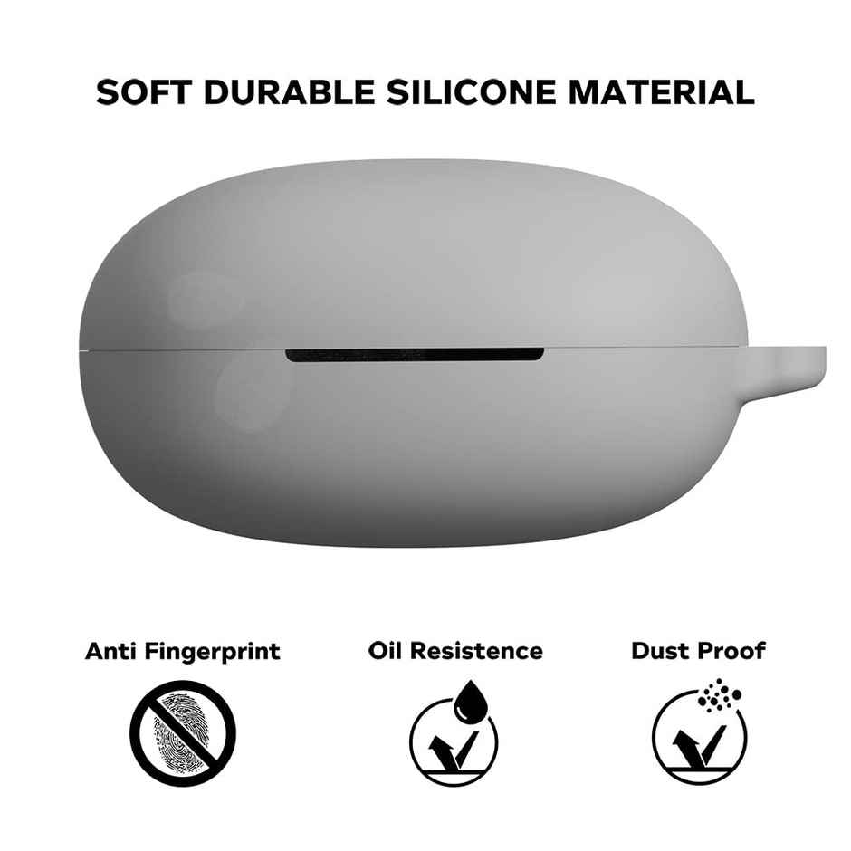 Sounce Earphone Case Cover | Compatible with Realme Buds Q2 | Grey