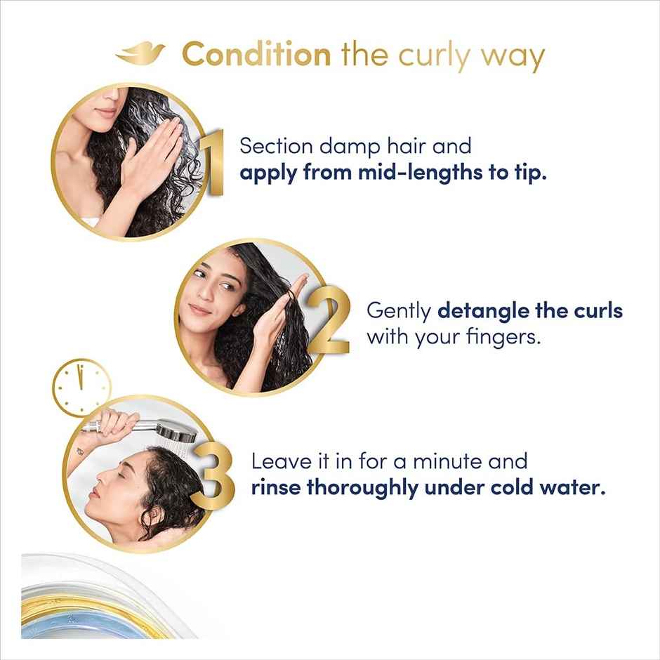 Dove Beautiful Curls Detangling Conditioner Sulphate Free No Parabens & Dyes