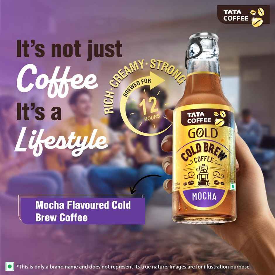 Tata Cold Brew Coffee, Mocha Iced Coffee, Rich & Creamy, Ready to Drink