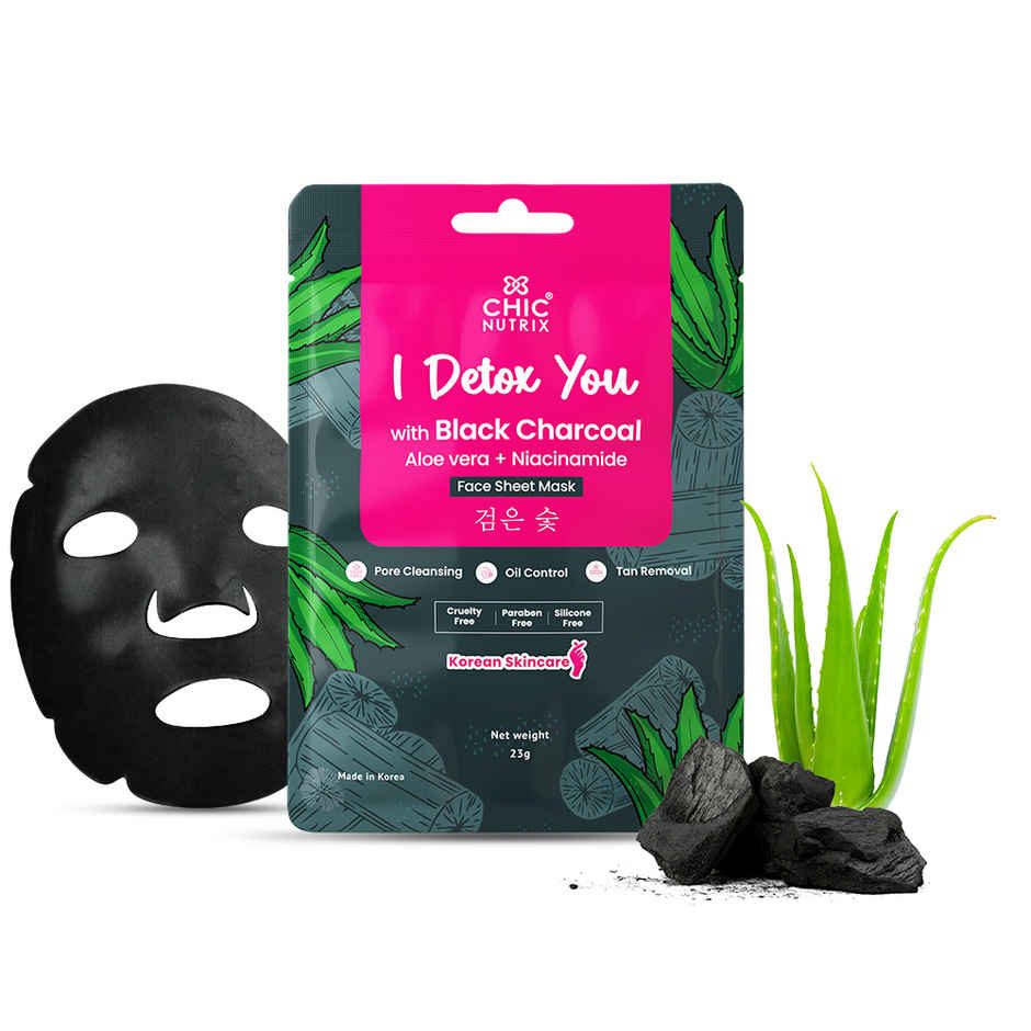 Chicnutrix Korean Black Charcoal Mask | Niacinamide