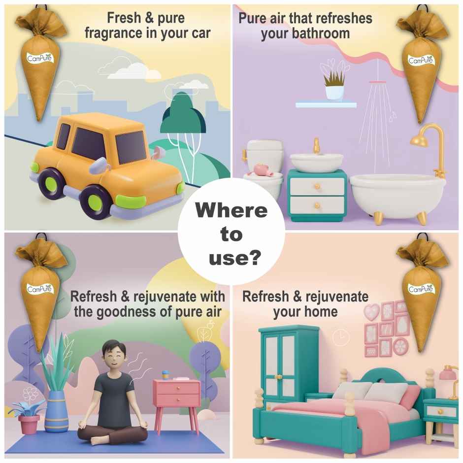 Campure Sandalwood Camphor Cone Combo