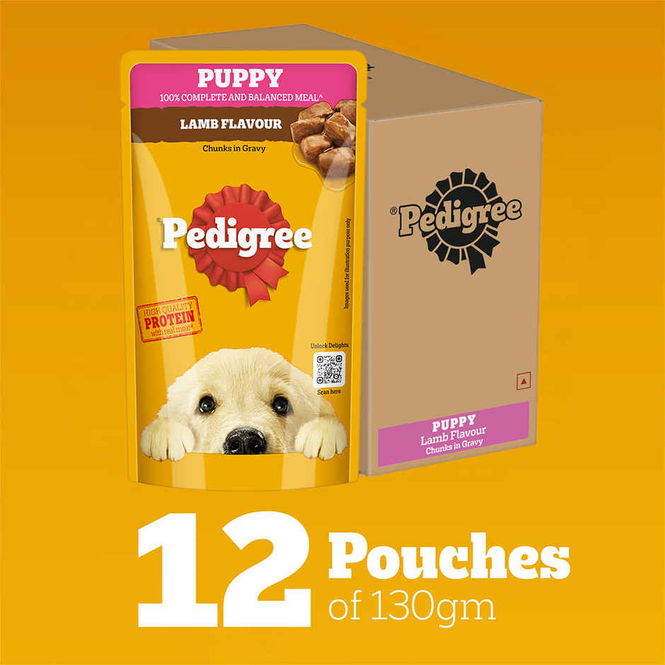 Pedigree Puppy Lamb Flavour Chunks In Gravy Wet Dog Food