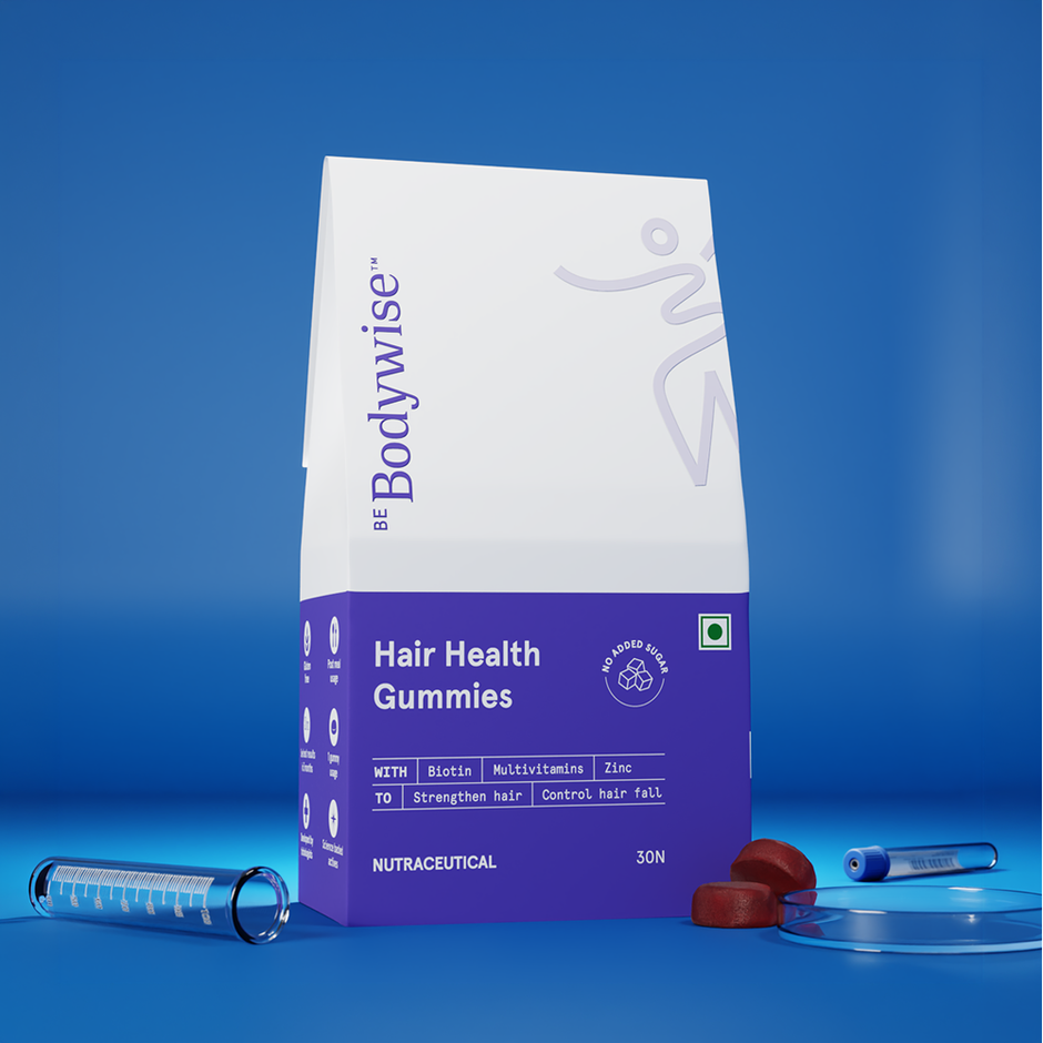 Be Bodywise 30 mcg Biotin Hair Gummies | Stronger Hair & Nails Combo